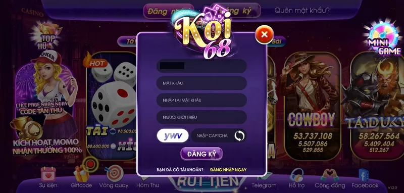 Hướng dẫn thực hiện đăng ký tài khoản chơi tại cổng game Foi68 Fun