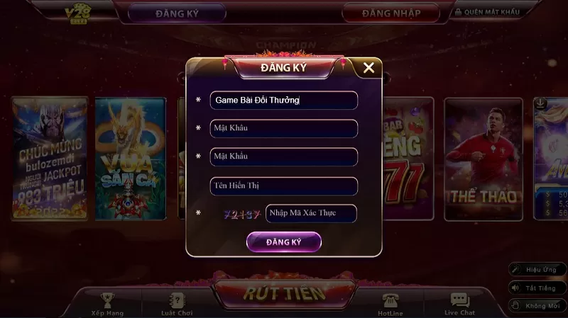 Hướng dẫn thao tác đăng ký cổng game V28 Club dễ dàng