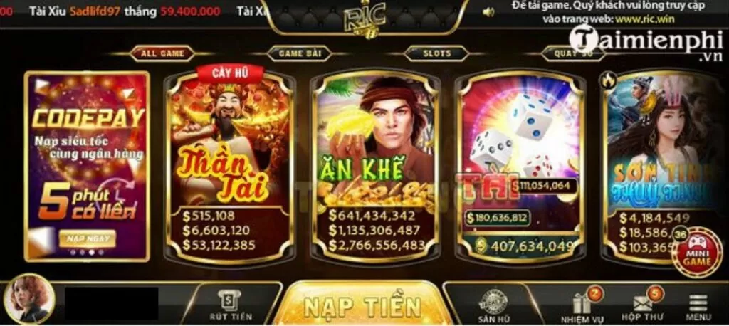 Tựa game hấp dẫn Ric win