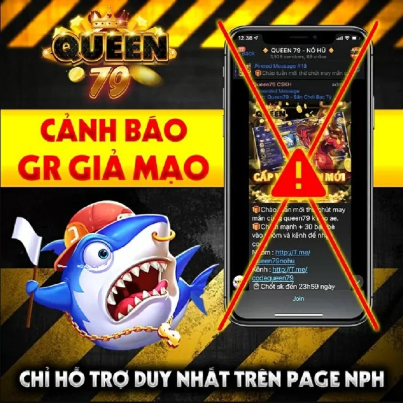 Cẩn thận với những web giả mạo thương hiệu Queen79 Club