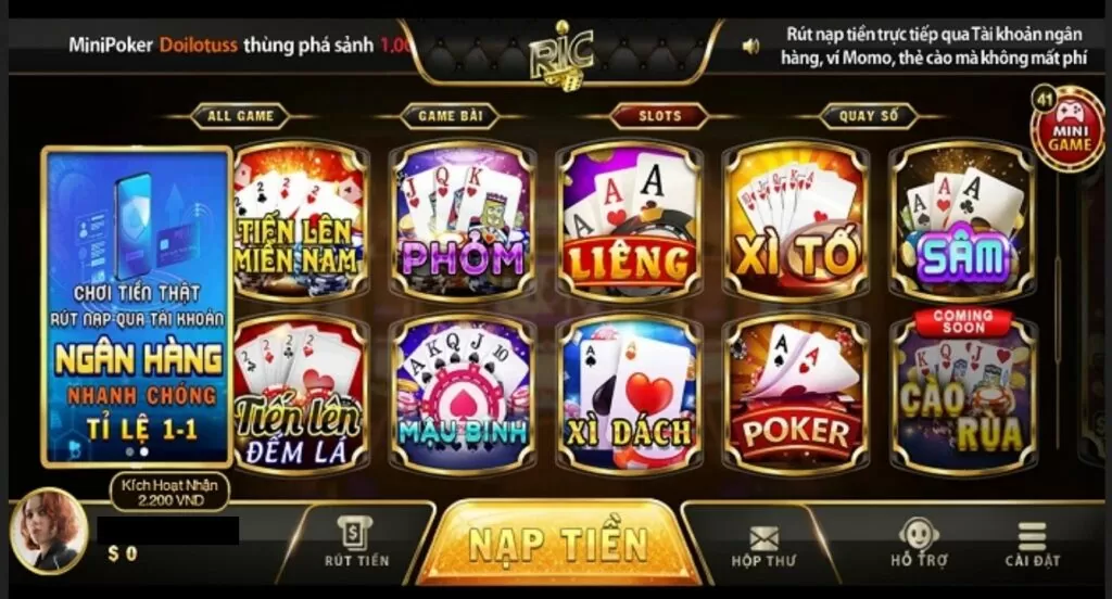 Tựa game tại Ric win