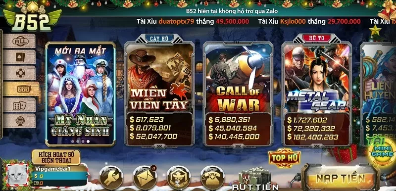 Slots game hấp dẫn tại B52 Club