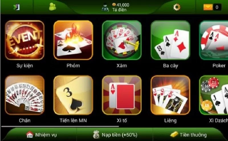 Thể loại game bài BigKool