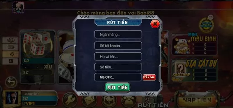 Nạp rút tiền tại Babi88Net vô cùng nhanh chóng