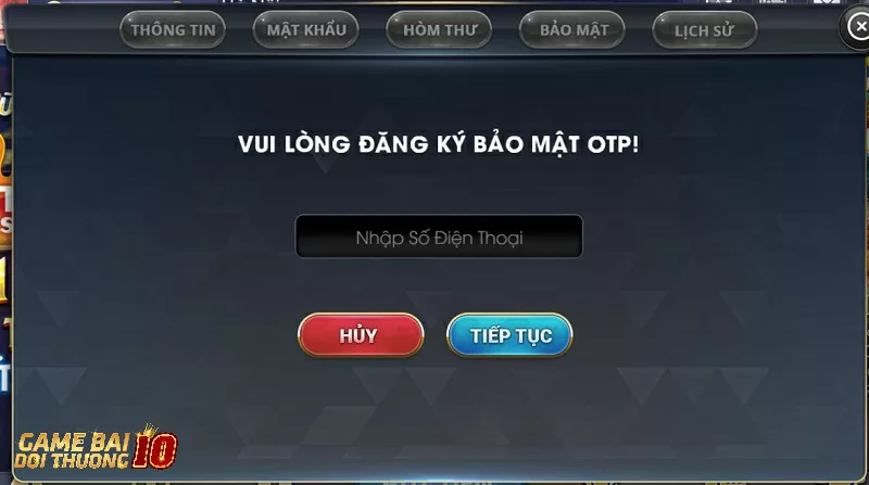 Cung cấp nhiều tính năng hỗ trợ bảo mật tại cổng game bài