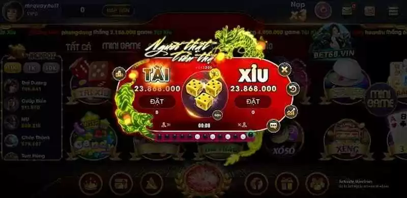 Thương hiệu cổng game bài Bet68 Vin uy tín trên thị trường 