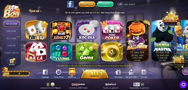 Cổng game B29 Club