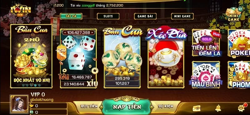 Giao diện gây ấn tượng khó phai của cổng game bài đổi thẻ Iwin Club