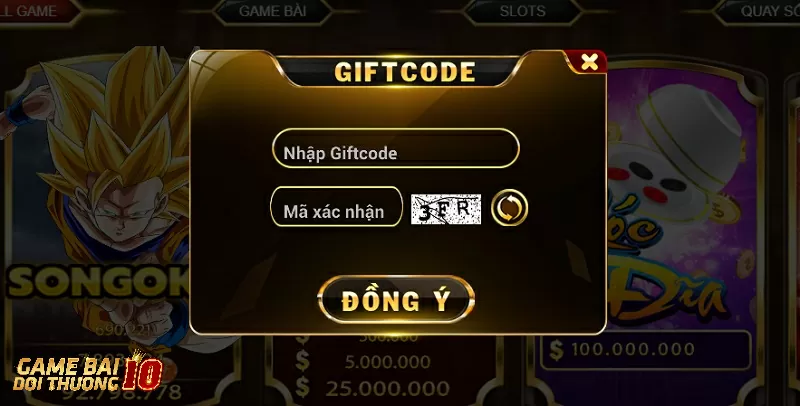 Nơi nhập mã Giftcode cho anh em tân thủ