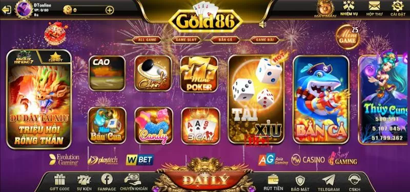 Gold86 Net mang đến đều có nhiều trò chơi khác nhau