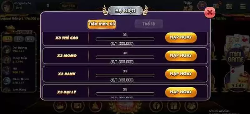 Nạp tiền và rút tiền tại cổng game đánh bài đổi thưởng Bet68 Vin