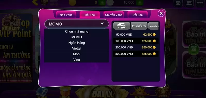 Nạp tiền Game xik888