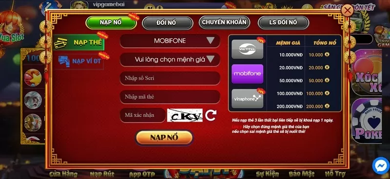 Nạp tiền Nổ Hũ Club 