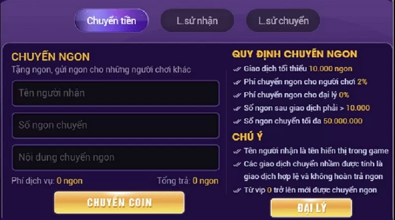 Rút tiền Ngon Club